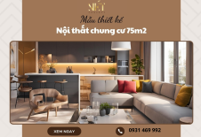 Mẫu thiết kế nội thất chung cư 75m2 ấn tượng