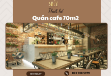 Thiết Kế Quán Cafe 70m2 Đẹp, Chực Chill