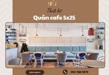 Thiết Kế Quán Cafe 5x25 Độc Đáo, Hút Mắt