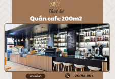 Thiết Kế Quán Cafe 200m2 Sang Trọng, Hiện Đại