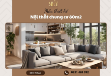 Mẫu thiết kế nội thất chung cư 80m2 sang trọng
