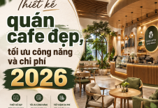 Thiết Kế Quán Cafe Đẹp, Tối Ưu Công Năng Và Chi Phí 