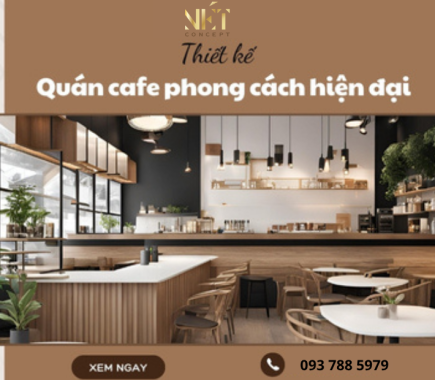 Mẫu Thiết Kế Quán Cafe Phong Cách Hiện Đại Đẹp Nhất