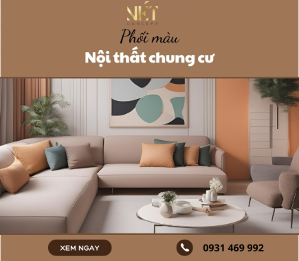 Cách phối màu nội thất chung cư