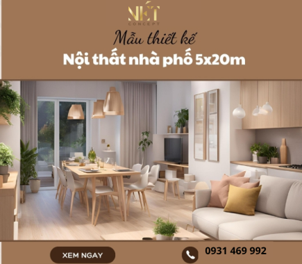 Mẫu thiết kế nội thất nhà phố 5x20m độc đáo