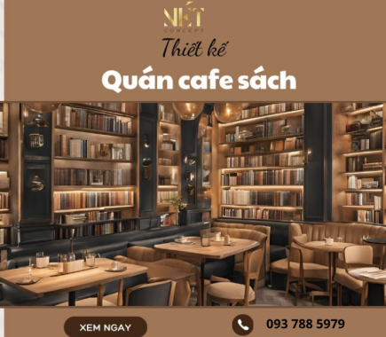 Thiết Kế Quán Cafe Sách Thư Giãn, Yên Tĩnh