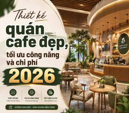 Thiết Kế Quán Cafe Đẹp, Tối Ưu Công Năng Và Chi Phí 