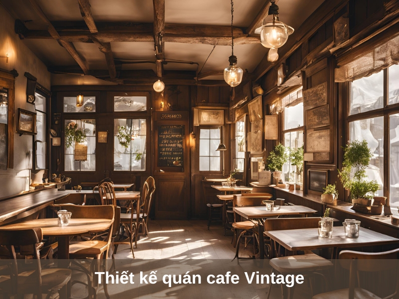 thiet ke quan cafe vintage