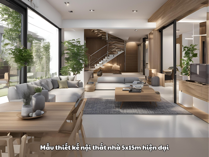 mau thiet ke noi that nha 5x15m hien dai