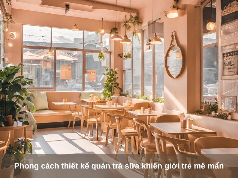 phong cach thiet ke quan tra sua khien gioi tre me man