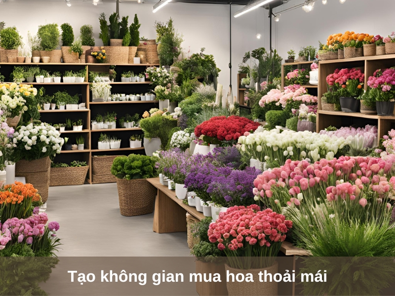 tao khong gian mua hoa thoai mai