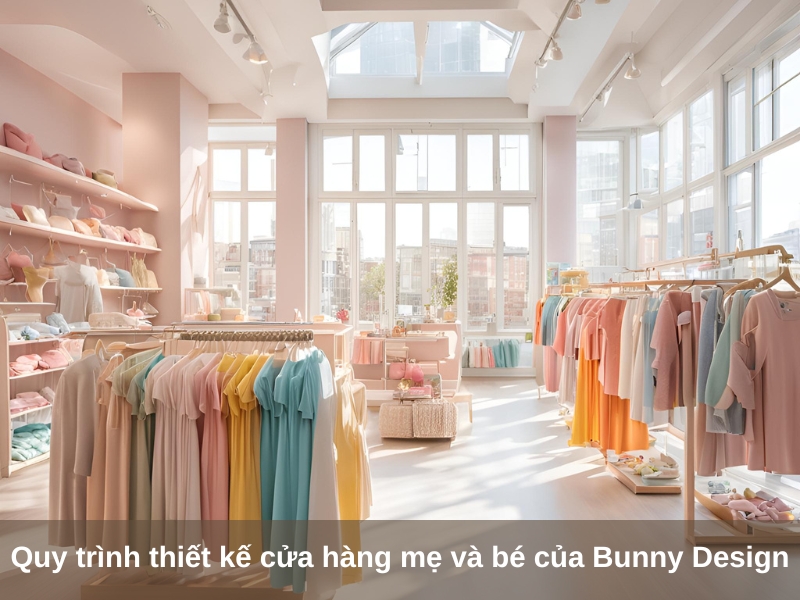 quy trinh thiet ke cua hang me va be cua bunny design
