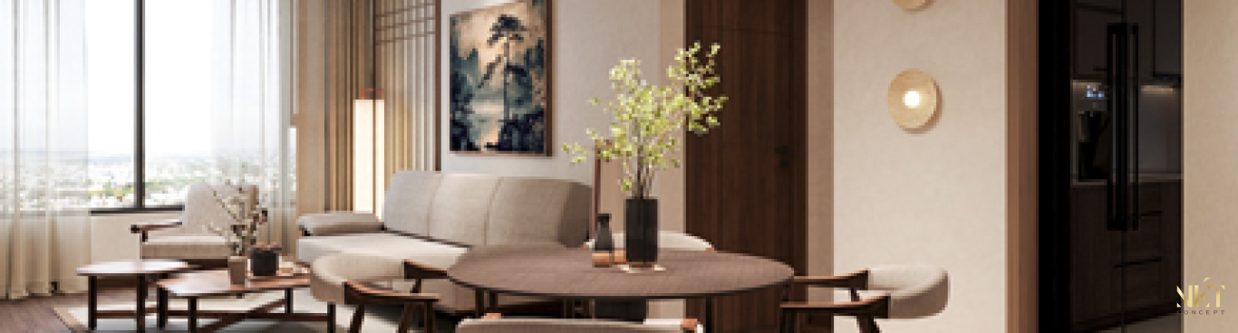 Thiết kế nội thất căn hộ 80m² Kiều by Kita Quận 5  Ấm áp, tinh tế và hiện đại