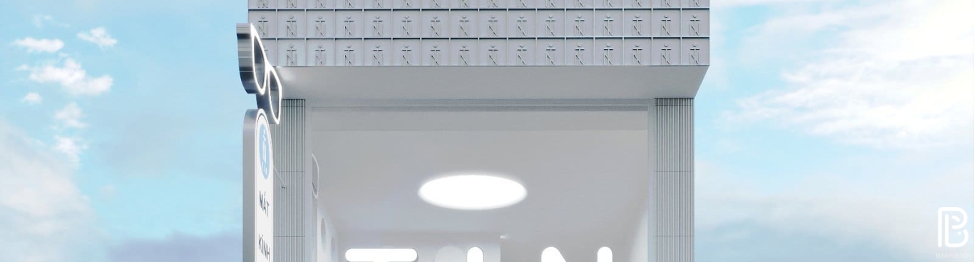  THIẾT KẾ THI CÔNG NỘI THẤT SHOP MẮT KÍNH T.I.N 100M2