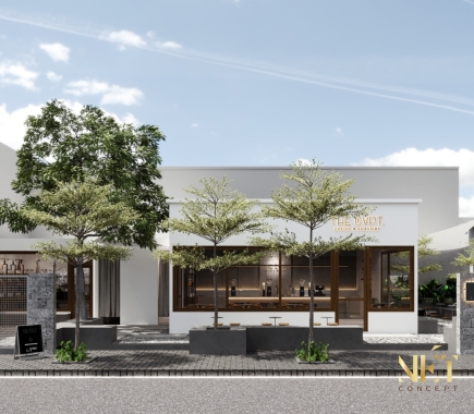 Thiết Kế Quán Cafe The CAPT Phong Cách Tối Giản Gần Gũi Thiên Nhiên