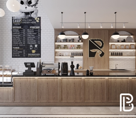 THIẾT KẾ NỘI THẤT QUÁN CAFE 250M2 - VẠN PHÚC,TP HCM