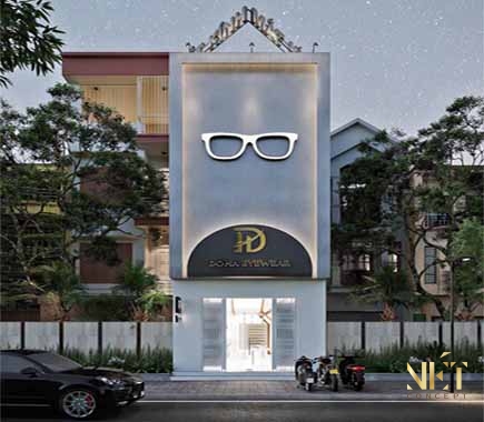 THIẾT KẾ NỘI THẤT SHOP MẮT KÍNH DOHA