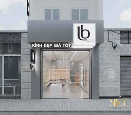 Thiết kế shop mắt kính 80m2 hiện đại tại TP HCM | Nét Concept