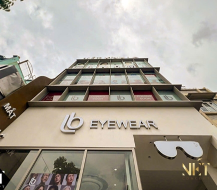 Thiết kế thi công nội thất shop mắt kính LB Eyewear Gò Vấp