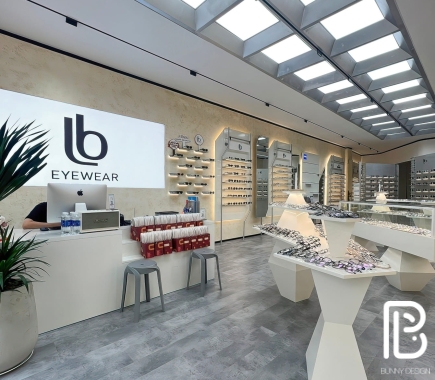 THIẾT KẾ THI CÔNG NỘI THẤT SHOP MẮT KÍNH LB EYEWEAR